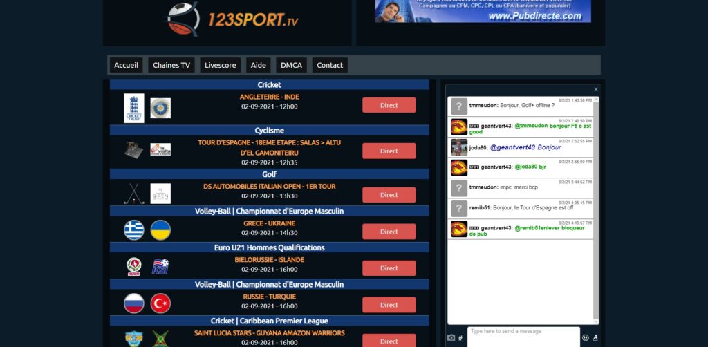 123sport.tv - regarder du Football en Streaming Gratuitement