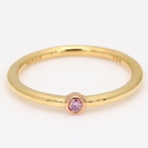 Armada Argyle pink diamond bezel ring