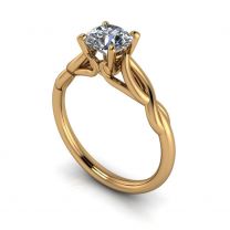 Stars Aligned split shank vintage inspired diamond engagement ring