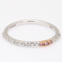 Roseate Argyle pink diamond stackable ring