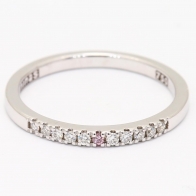 Surprise Argyle Pink and White Diamond Wedding Ring