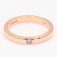 Uno Argyle pink diamond solitaire ring