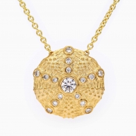 Urchin white diamond necklace