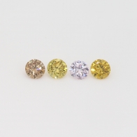 0.19 carat parcel of round-cut rainbow diamonds