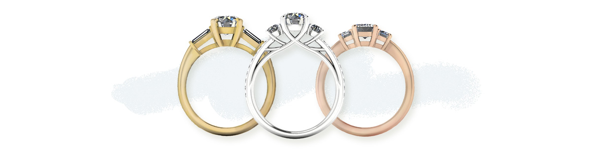 Choose the metal colour of your setting | Design your own diamond ring with Nina's Jewellery